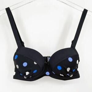 SWIMSUITS FOR ALL Polka Dot Underwire Bikini Top